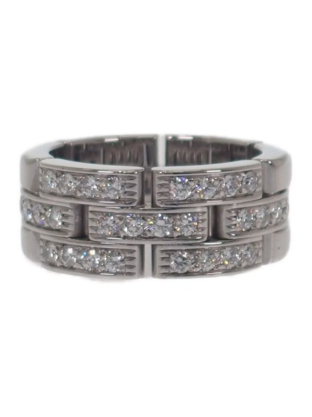 Cartier Mayon Panthere 3 Rings No 10 Ring 18Kwhite Gold Diamond